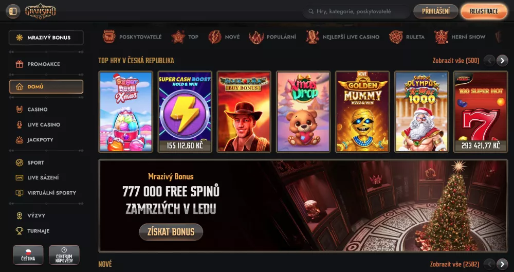 přihlášení Gransino